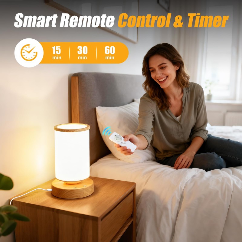 Qiuxunies Light Therapy Lamp 10000 Lux, Sunlight Lamp with Remote