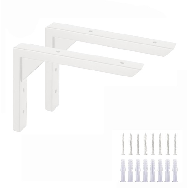 OVOV Heavy Duty Shelf Brackets 2 Pack Wall Mount Black