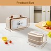 MEKOTRIN Bento Lunch Box 1400ML 2 Layer Lunch Box with