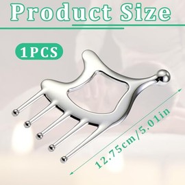 Gua Sha Tool With Handle,5in1 Scalp Massage Tool,Metal Gua Sha,Gua Sha Facial Tools,Stainless Steel Gua Sha,Head Massager Scalp For Head&Face&Body Dee
