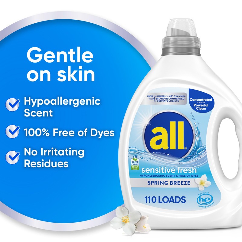 all sensitive fresh™, Spring Breeze, Scented Liquid Laundry Detergent for