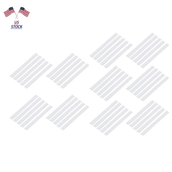 Unbranded 50Pcs White Makeup Brush Mesh Cover Cosmetic Brush Protector