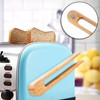 Magnetic Bamboo Toast Tongs Wooden Tongs Reusable Bamboo Kitchen Tongs