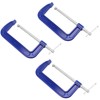 SINJEUN 3 Pack 10 Inch C-Clamp, Cast Iron C-Clamp Heavy