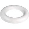 arkCRAFT Festive Polystyrene Half Round Rings/Wreaths (5, 25cm) White