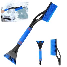 JLTXKST 2-in-1 Snow Brush with Ice Scraper, Car Ice Scraper, with Ergonomic Removable Ice Scraper, Car Whisk, for Car, Truck and SUV (Blue)