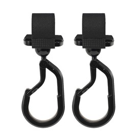 Baby Company Baby Stroller Hook, 360 Degree Rotation, Carabiner Lock Hook, Black