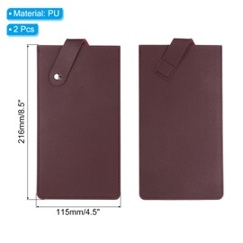 PATIKIL PU Leather Knife Meat Cleaver Sheath, 2Pack Waterproof Chef Knife Guards Wide Knife Protector Cleaver Cover for Home Kitchen, Red