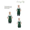 Noxiglow Adjustable Short Aprons for women with 3 Pockets, Waterproof