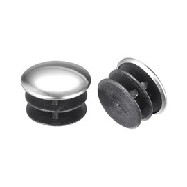 HARFINGTON Post End Cap Cover, 8pcs 22mm(7/8") Fence Post Cap Steel Head Round Pipe Tube Cover Insert Plug for Guardrail Railing, 19x14mm(IDxH)