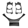 4Pcs/Set Carbon Fiber Steering Wheel Trim Cover Car Refitting Fits