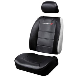 Plasticolor 008595R01 Dodge Logo Universal Fit Car Truck or SUV Sideless 3-Piece Seat Cover w/Head Rest , Black
