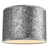 Modern and Designer Bright Silver Glitter Fabric Pendant/Lamp Shade 30cm