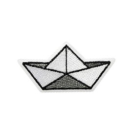 Mono-Quick Iron-On Patch Origami Boat Folding Boat 5.0 cm x 2.5 cm