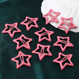 Pack of 10 Pink Star Hair Clips Women's Hair Clips Small Stars Hair Clips Pink Star Hair Clip Hair Accessories Girls Hair Accessories Women Hair Clip