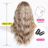 OUFEI Blonde Mixed Light Brown Long Wavy Wig for Women