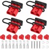 4PCS 50Amp Battery Quick Connect/Disconnect Connector,6 to 12 Gauge Battery Cable Connector, Wire Harness Plug Kit 12 to 36V for Car Winch Trailer