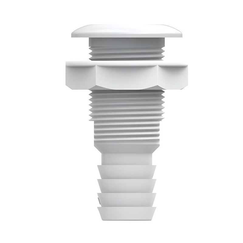 SEAFLO 1-1/8", White (2-Pack) Thru Hulls Fitting Thru-Hull with Check