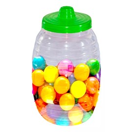 MDJ Mini Vitrolero De Plastico/dulcero 2 Lts Con Tapa 8 Piezas