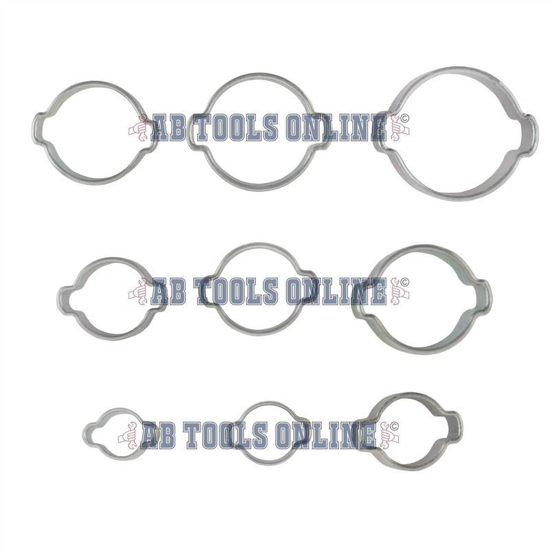 Double Ear Pipe Tube Clips Clamps Hose Fuel Clamp Hydraulic