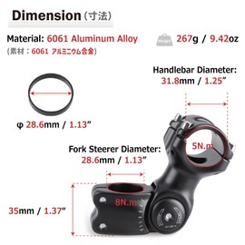 Azarxis Bike Stem 25.4mm 31.8mm Adjustable Bicycle Handlebar Stem 0-60 Degree MTB Fork Stem Extension 90 110 120 130mm for Mountain Bike Road Bike BMX DH Cycle with Hex Key (31.8 x 90mm)