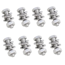 Meuey Lyot U-Channel Sign Post Bolt 304 Stainless Steel Sign Mounting Hardware Traffic Sign Hardware Sign Post Mounting Bolts and Nuts 8 Sets (Silver)