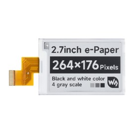 Waveshare 2.7inch E-Ink Raw Display Compatible with Raspberry Pi 4B/3B+/3B/2B/B+/A+/Zero/Zero W/WH/Zero 2W Series Boards 264x176 Resolution with SPI Interface Without PCB