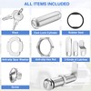 Cylinnda Extra-Long Cam Locks, 2-1/8 Inch, Keyed Alike, Set of