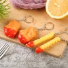 tenghong2021 Imitation Food Keychain Fried Chicken Leg Chicken Nuggets Wing