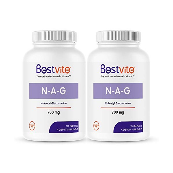 BESTVITE N-Acetyl Glucosamine (N-A-G) 700mg (240 Capsules)(120 x 2)