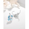 Dreamboat Blue Axolotl Leverback Earrings for Women 925 Sterling Silver