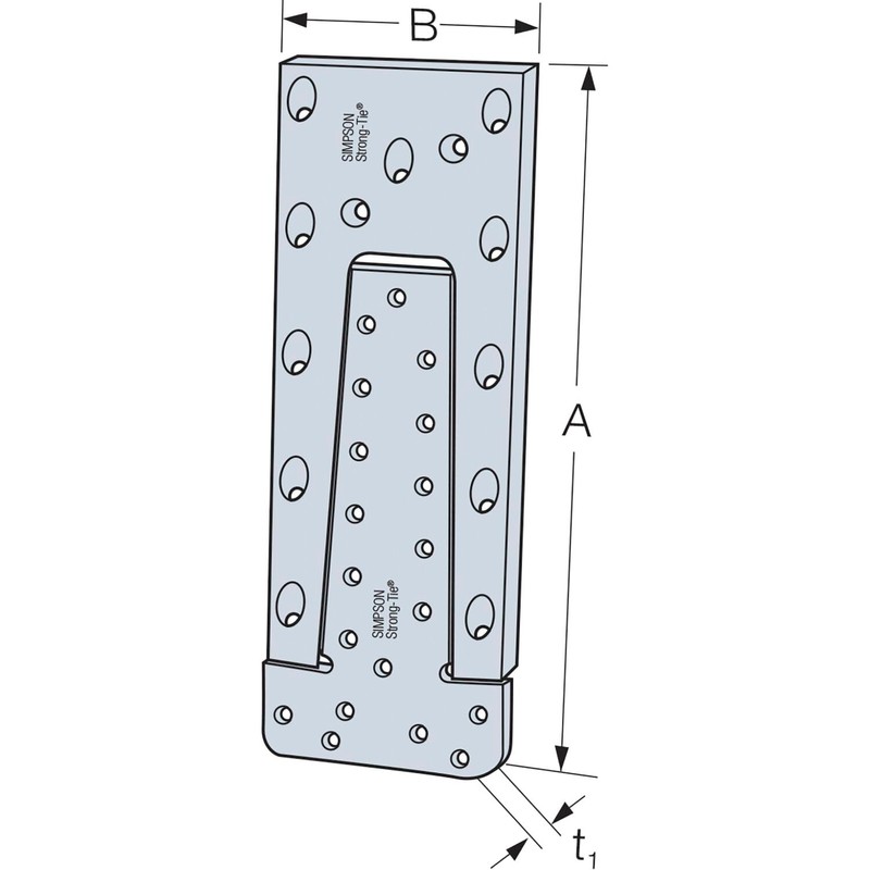 Simpson ETB Cross-Cut Wood Connector, Aluminium