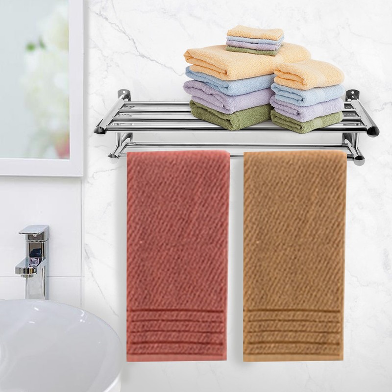 U201 Stainless Steel Towel Rack Bathroom Shelf Storage Shelf