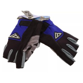 O'NEAL Azonic Talon Fingerless Gloves Size 8 Black/Blue Off-Road Vintage NEW NOS