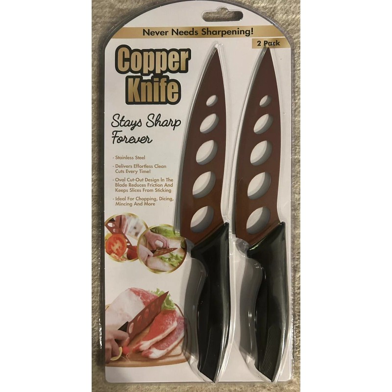 Tekno Set of 4 Copper Knifes-Stays Sharp Forever-stainl