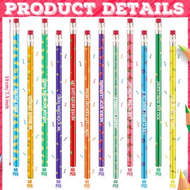 Gersoniel 720 Pcs Scented Pencils Bulk for Kids Inspirational Motivational Cute Fun Fruit Wood Smelly Graphite Pencils with Erasers for School Classroom Office Students Girls Boys Gifts Supplies