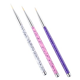 FOMIYES Nail Art Brush Set 3pcs Liner Brush Pen Create Beautiful Nails for Friends Family