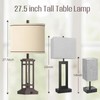 ROTTOGOON 27.5 Tall Farmhouse Table Lamps with USB C +