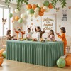 2 Pack Sage Green Tablecloths for Rectangle Tables 6ft, Wrinkle