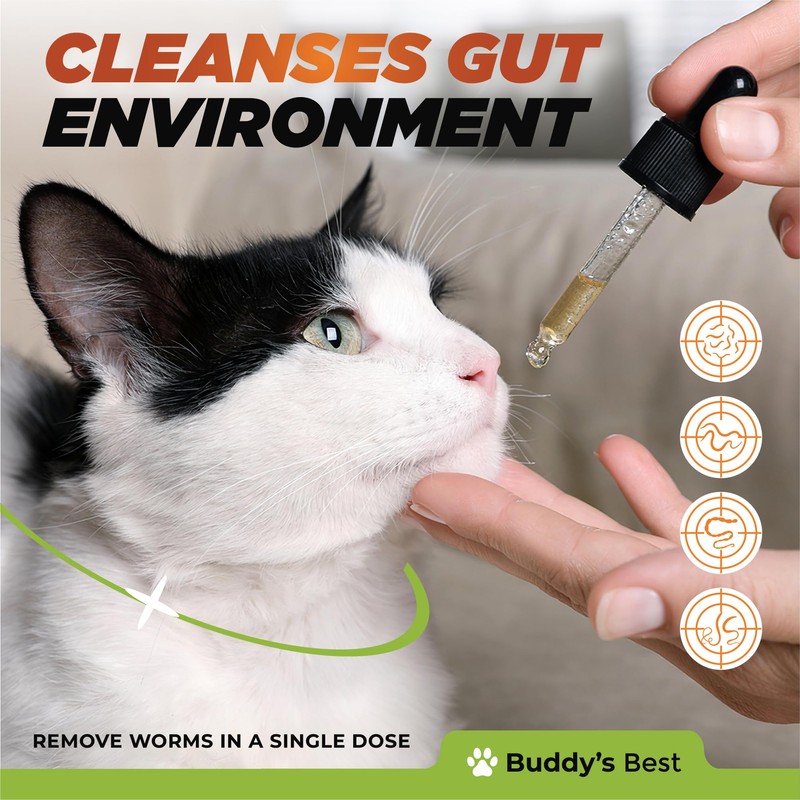Natural Dewormer for Cats | Herbal Blend with 3 Powerful