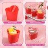 Sliner 200 Pack Valentine‘s Day Heart Shaped Dessert Cups with