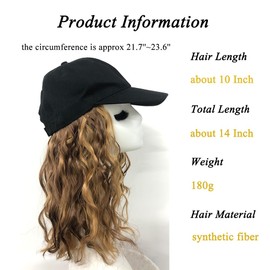 Hat Wig (#12H22T, 14 Inch-Curly)