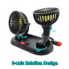 Unbranded Electric Fan Dual Head Car Cooling Fan360°Rotatio