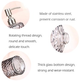 YunNasi Soap Dispenser with Stainless Steel Pump, Refillable Liquid Hand Soap Dish Soap Dispensers for Bathroom Counter, Kitchen Sink (Yellow)