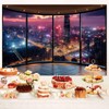 10X8ft City Landscape Backdrop Modern Office Backdrop, Night Modern City