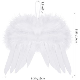 Angel Wings Christmas Tree Pack of 12 Angel Wings Decoration Christmas Tree Decoration Angel Wings Small Angel Wings Craft Christmas Tree Decoration Feathers (16 x 14 cm)