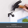 Kenney Fast Fit 5/8" No Measure Curtain Rod Brackets, Matte