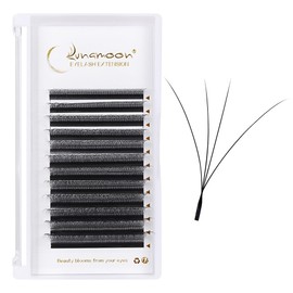 Lunamoon Volume Eyelashes, 4D Eyelash Extension, Premade Fans Eyelash Extensions, Eyelash Extensions, Pre-Fanned Eyelashes, W Eyelashes (4D/0.07D 9 mm)