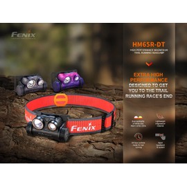 FENIX HM65R-DT Nebula, leichte Doppelstrahl-Scheinwerferlampe, für Laufen, Camping, Outdoor, Sport, 1500 Lumen, 170 m, max. 300 Stunden, weiße und warmweiße LEDs, Sport-BOA-Kopfbandsystem, IP68