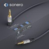 sonero® premium Audiokabel mit 1x 90° Stecker, 3.5mm Klinke, 1,50m,